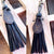 Re-purposed LV Keychain Black Leather Tassel